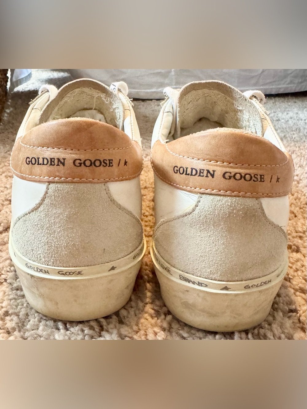 Golden Goose White Leather Hi Star Sneakers - Picture 3 of 8